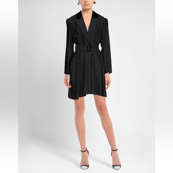 NWOT SANDRO Belted Blazer Dress - Black